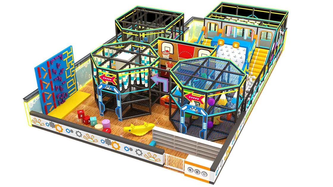 Fancy Children Games Modern Indoor Playground Soft Indoor Playhouse With Slide