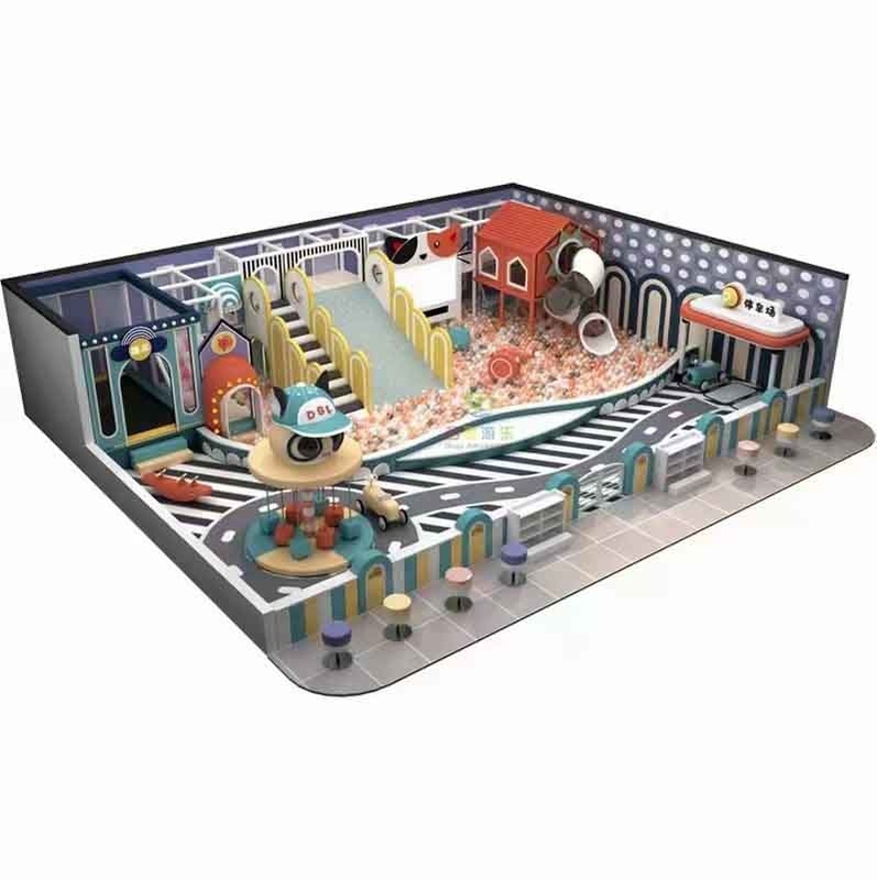 Fancy Children Games Modern Indoor Playground Soft Indoor Playhouse With Slide