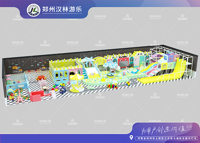 Commercial Customized Indoor Playground Equipment With Trampoline And Playhouse