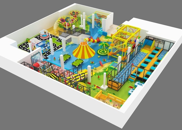 Indoor Kids Adult Trampoline Park Playground With Slam Dunk