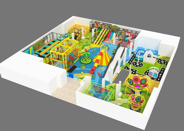 Indoor Kids Adult Trampoline Park Playground With Slam Dunk