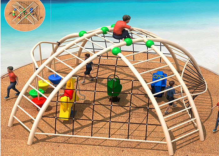 Kid Outdoor Climbing Tower Climbing Net Frame Rope Pyramid Cargo Playground