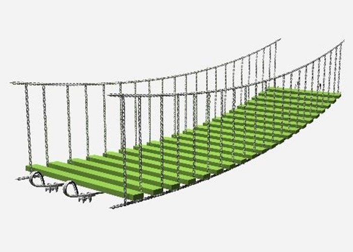 Playground Suspension Rope Net Bridge For Walking Passage