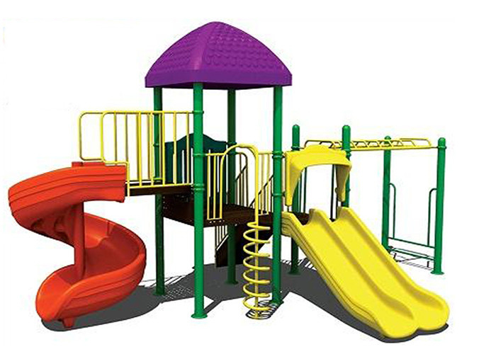 Entertainment Park Outdoor Playground Plastic Slide Preschool Play Structures