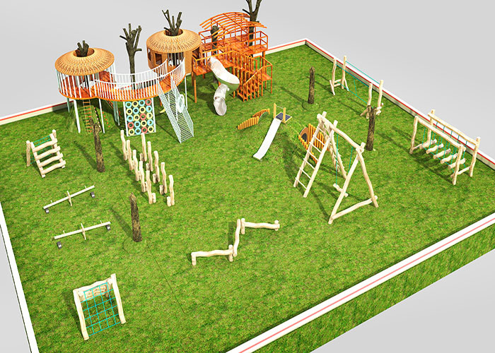 Log Playsets Wooden Playground Set Climbing Net Sets