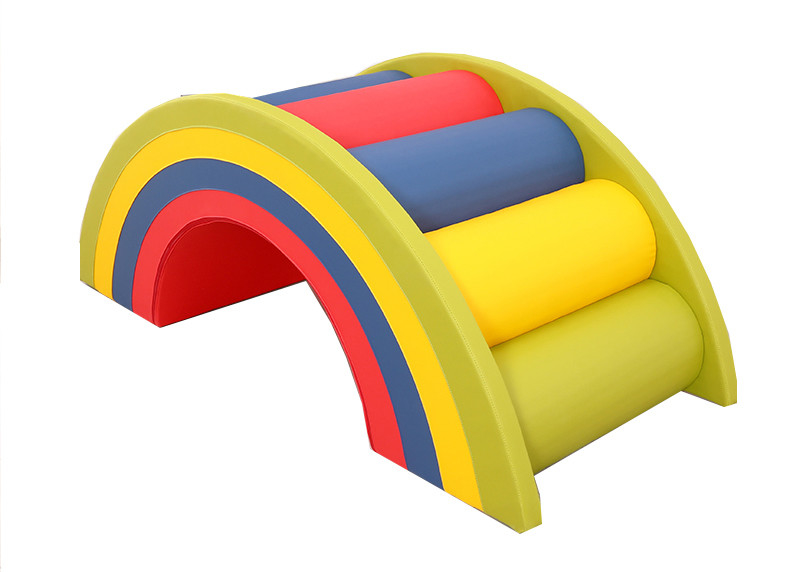 PVC Coat Soft Foam Play Structures Rainbow Bridge Soft Play Equipment Set