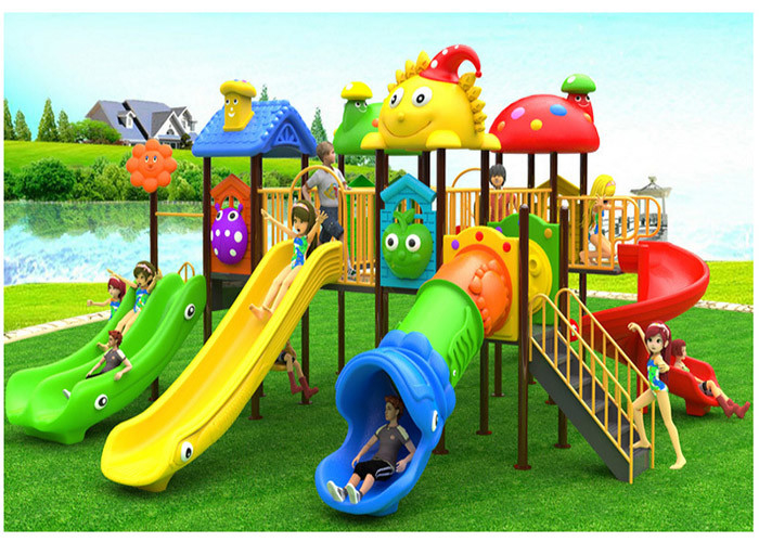 Amusement Kids Preschool Play Equipment Outdoor Playground Plastic Slides