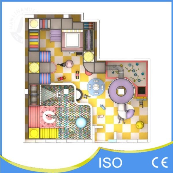 Pastel Themed Multi Level Indoor Playground Pastel Themed Multi Level Indoor Playground