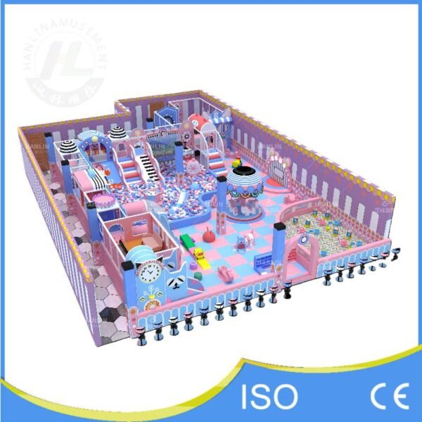 candy castle soft play slides ball pit