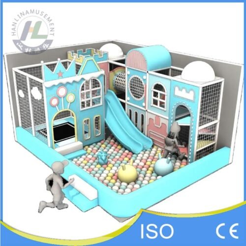 Blue Castle Toddler Playground with Slide and Ball Pit