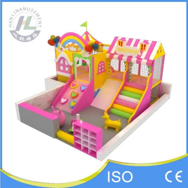 Compact Candy Themed Indoor Soft Play Structure