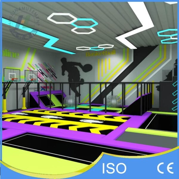 Indoor Basketball Slam Dunk Trampoline Zone