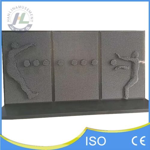 Large Black 3D Pin Wall Made of 3 Spliced Panels