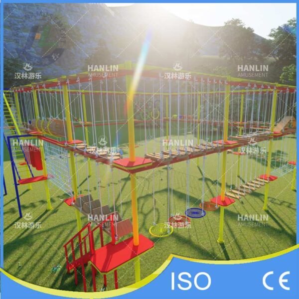 Outdoor Adventure Park with Aerial Obstacles