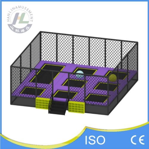 Outdoor Caged Trampoline Park 7x7 Meter