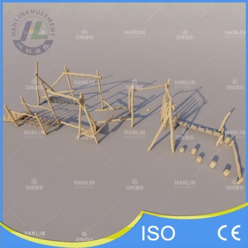 Outdoor Log Obstacle Course for Kids