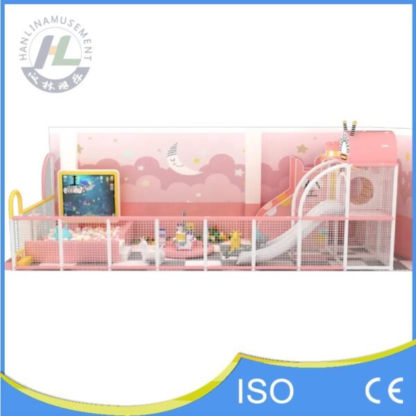 Pink Toddler Playground with Interactive Game Screen
