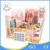 Small Pink Castle Soft Play with Dual Slides