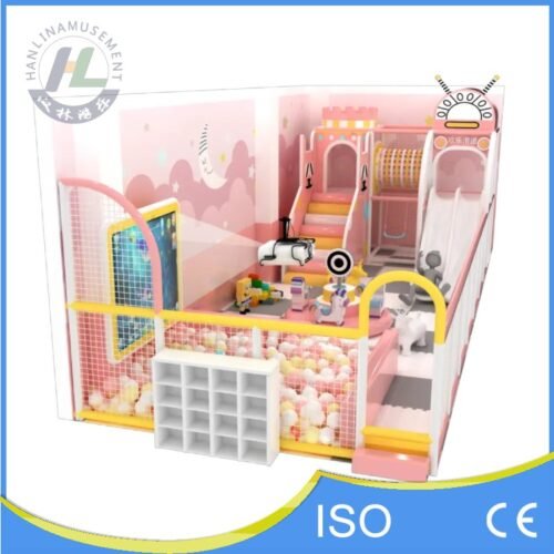 Small Pink Castle Soft Play with Dual Slides Small Pink Castle Soft Play with Dual Slides