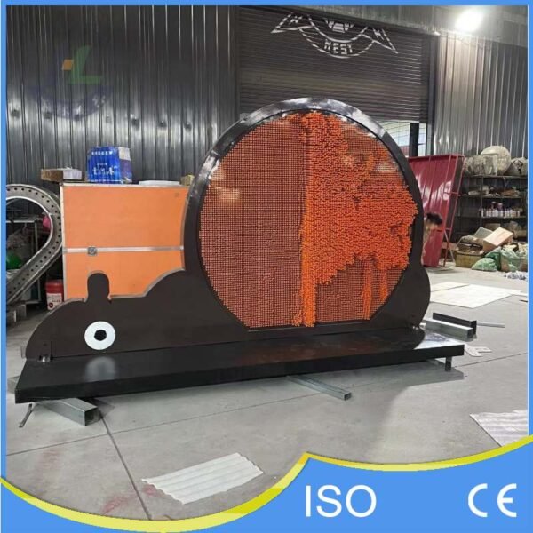 Snail Shaped 3D Pin Art Wall with Orange Pins