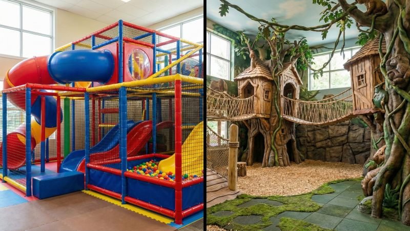 Standard Franchise versus Custom Independent Playground Design Contrast
