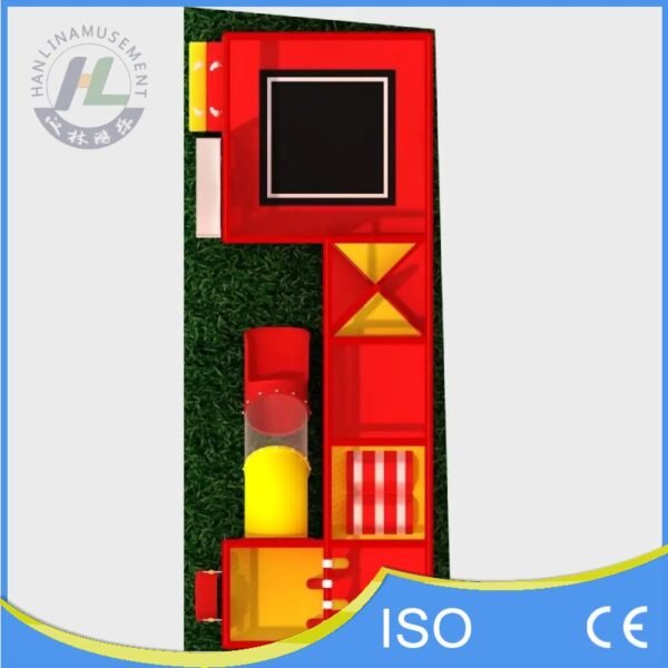 Top Down Layout of Fireman Theme Playground Top Down Layout of Fireman Theme Playground