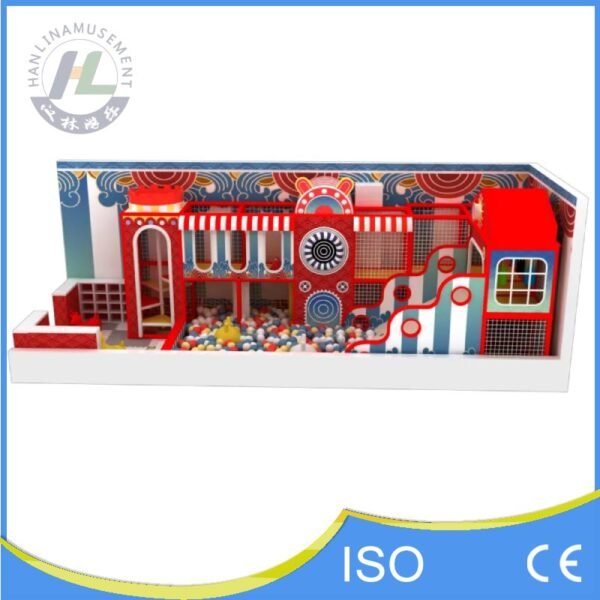 Traditional Chinese Style Soft Play Structure Side View