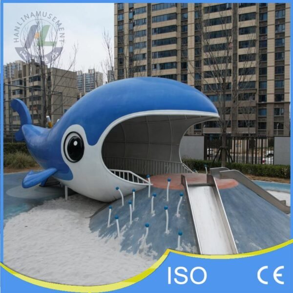 Blue Whale Mouth Canopy With Wide Slide