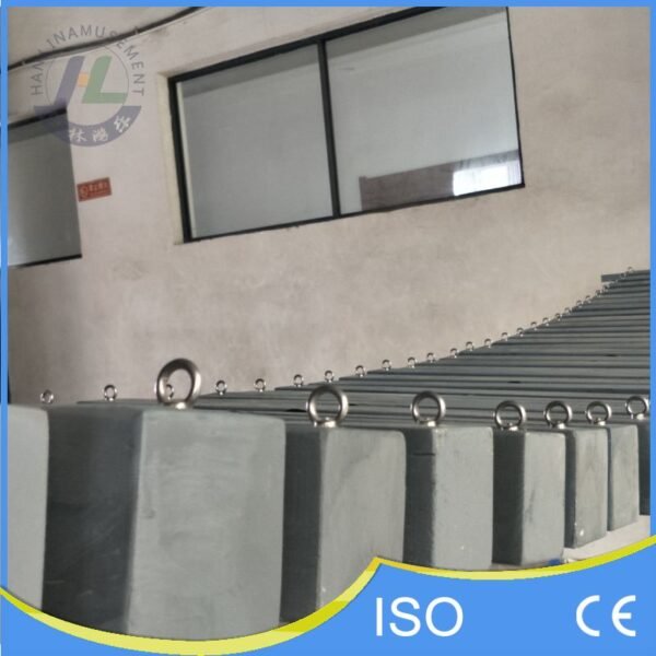 Close Up of Steel Eye Bolts on Bridge Steps