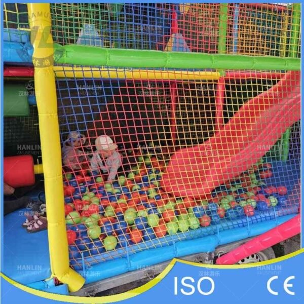 Inside Trailer Playground Climbing Net