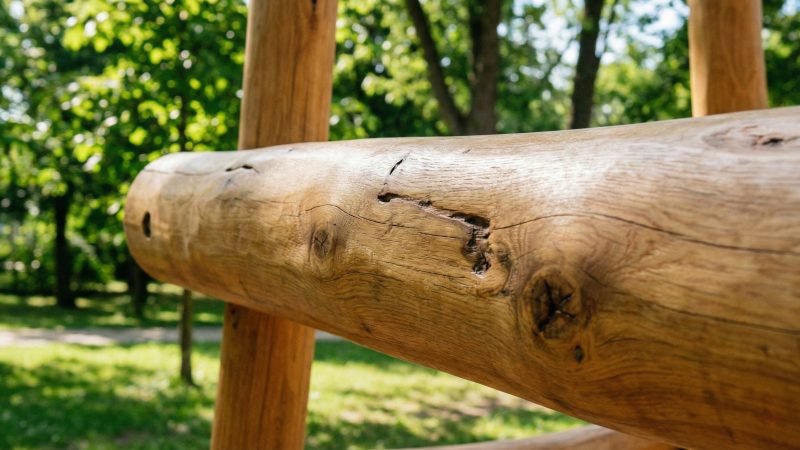 Natural Wood Playground Material Texture