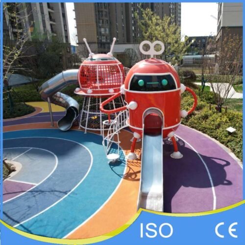Red Robot Theme Outdoor Playground Slide Red Robot Theme Outdoor Playground Slide