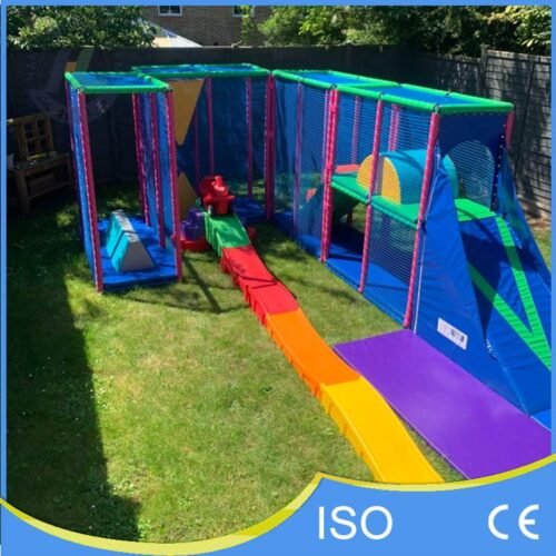 Vibrant Mobile Soft Play Tunnel Maze With Slide