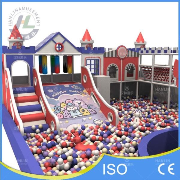 50-100sqm Commercial Playground with Trampoline