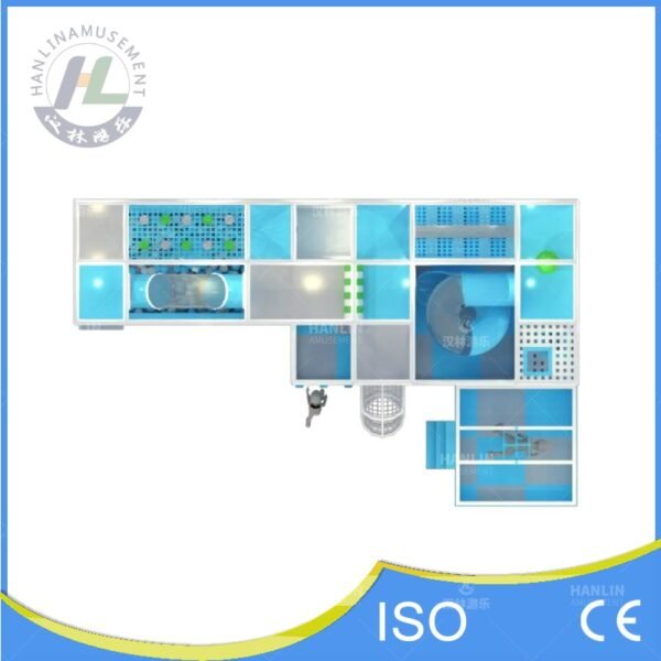 50-100sqm Indoor Playground Floor Plan Top View