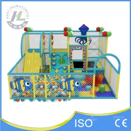 Compact Soft Play Structure with Fish Decoration Compact Soft Play Structure with Fish Decoration