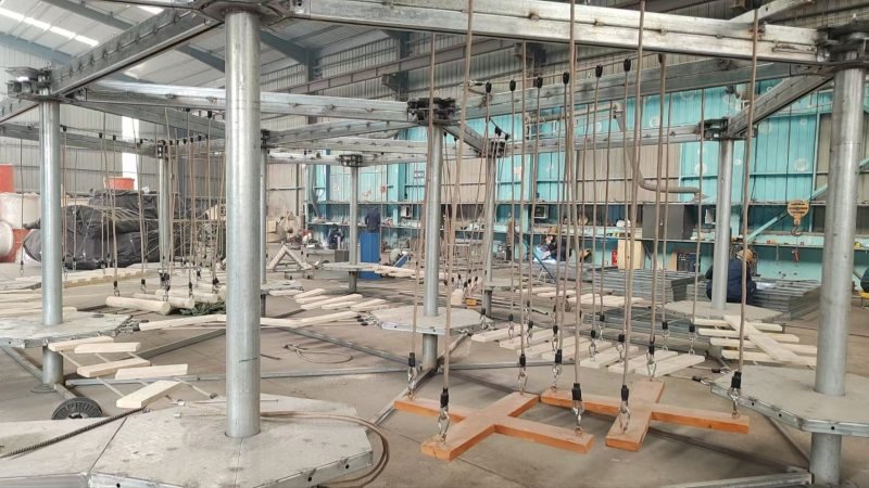 Factory Production Of Galvanized Steel Adventure Course Frame
