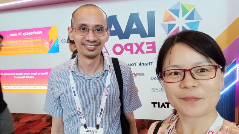 Hanlin Amusement manager at IAAPA Expo Asia 2023 Singapore venue
