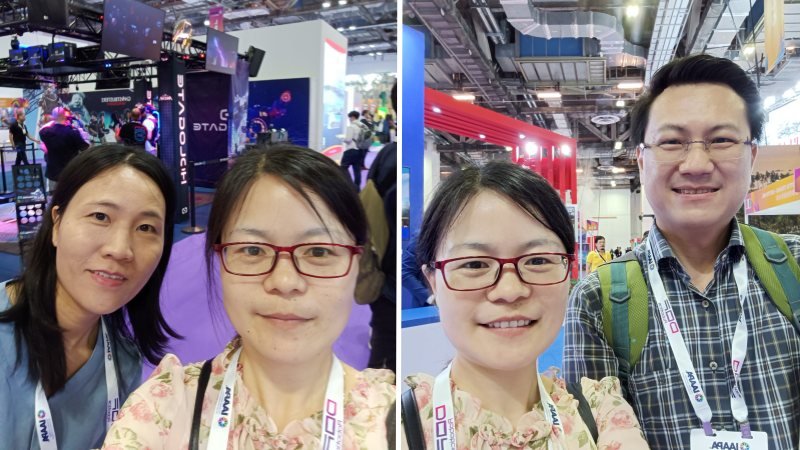 Hanlin Amusement sales team connecting with visitors at IAAPA Asia exhibition