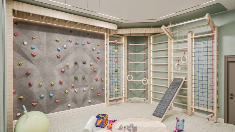 Home Indoor Wooden Climbing Wall And Swedish Ladder Gym