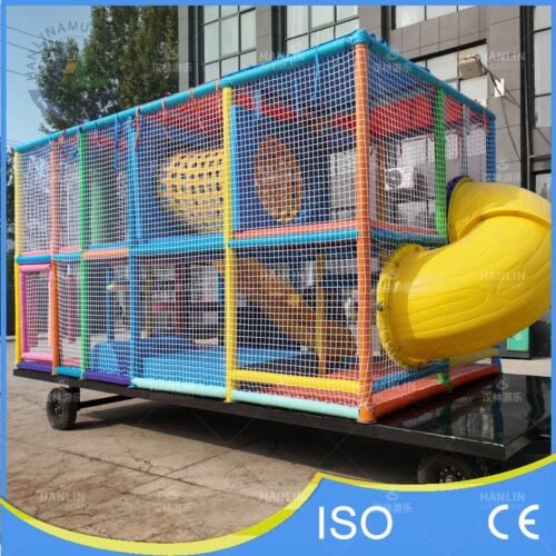 Mobile Trailer Playground with Spiral Slide Mobile Trailer Playground with Spiral Slide