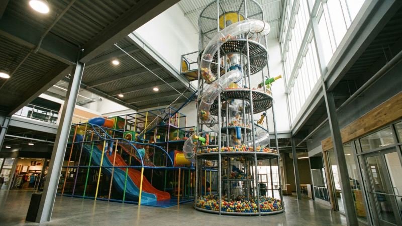 Multi level Ballocity integrated into high ceiling venue layout