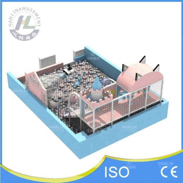 Pastel Pink and Blue Kids Soft Play Area