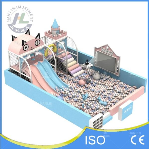 Pastel Pink and Blue Kids Soft Playground