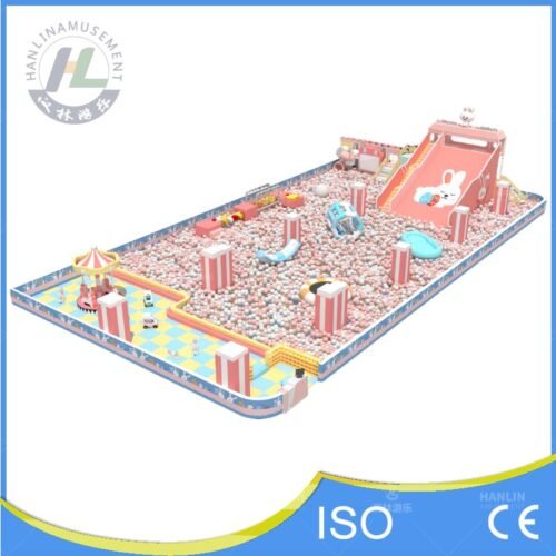 Pink Rabbit Theme Giant Ball Pit Indoor Playground