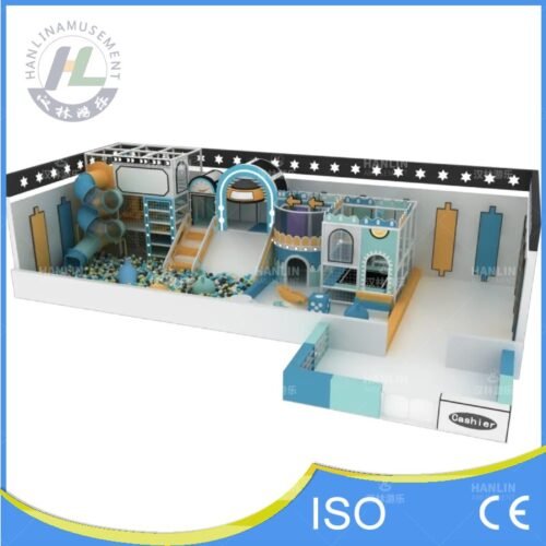 Cinema Theme Indoor Playground Full View With Cashier Desk