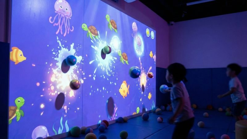 Immersive Augmented Reality Projection Game Wall