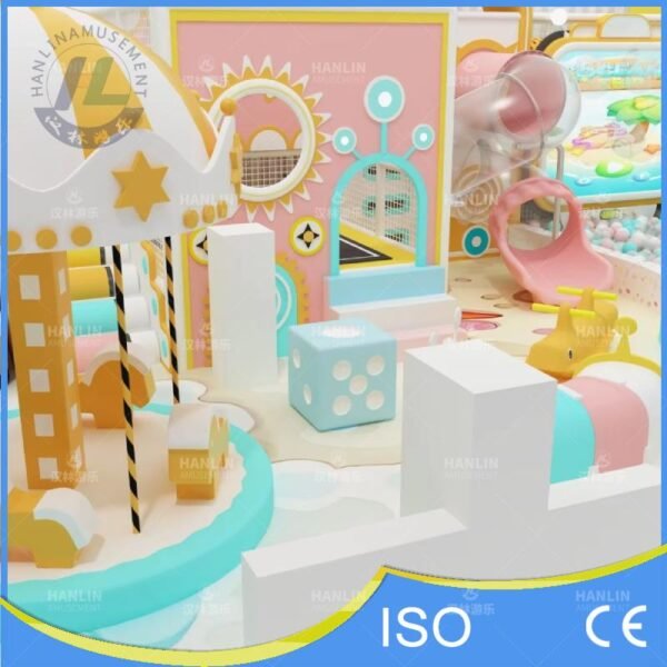 Kids Carousel and Claw Machine Arcade Zone