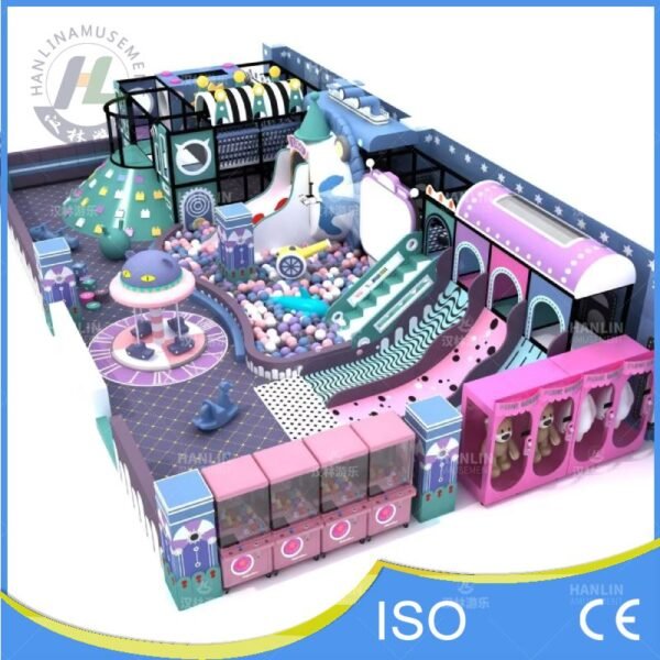 Kids Carousel and Claw Machine Soft Play Area