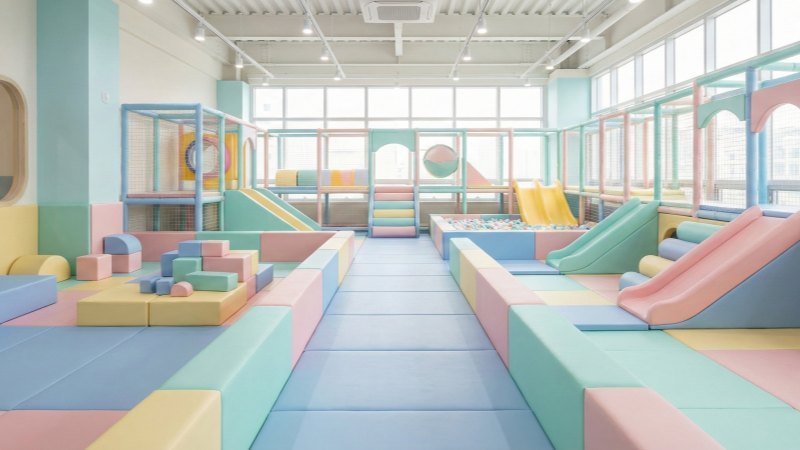 Safe and Organized Modern Indoor Soft Play Area Layout